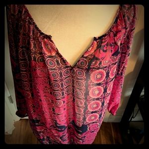 NWT Como Black Peasant Top